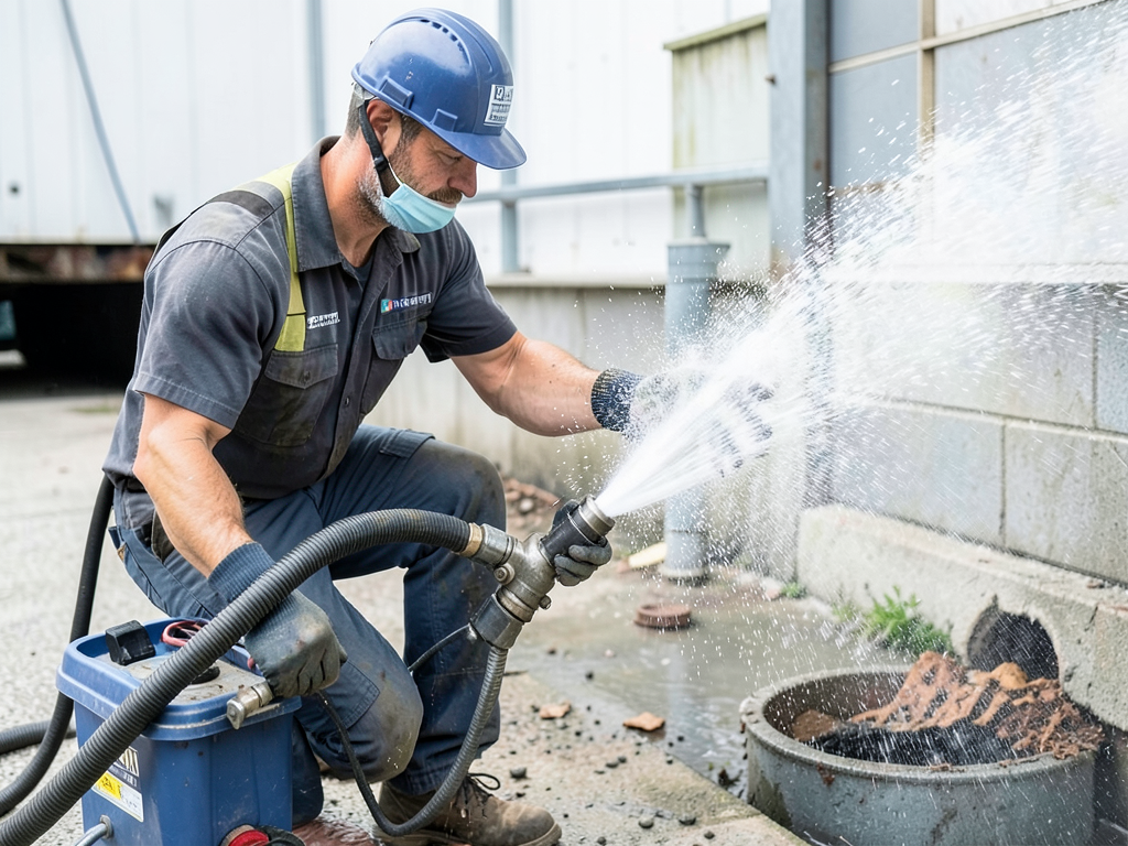 Clearing stubborn tree root clogs with hydro jetti