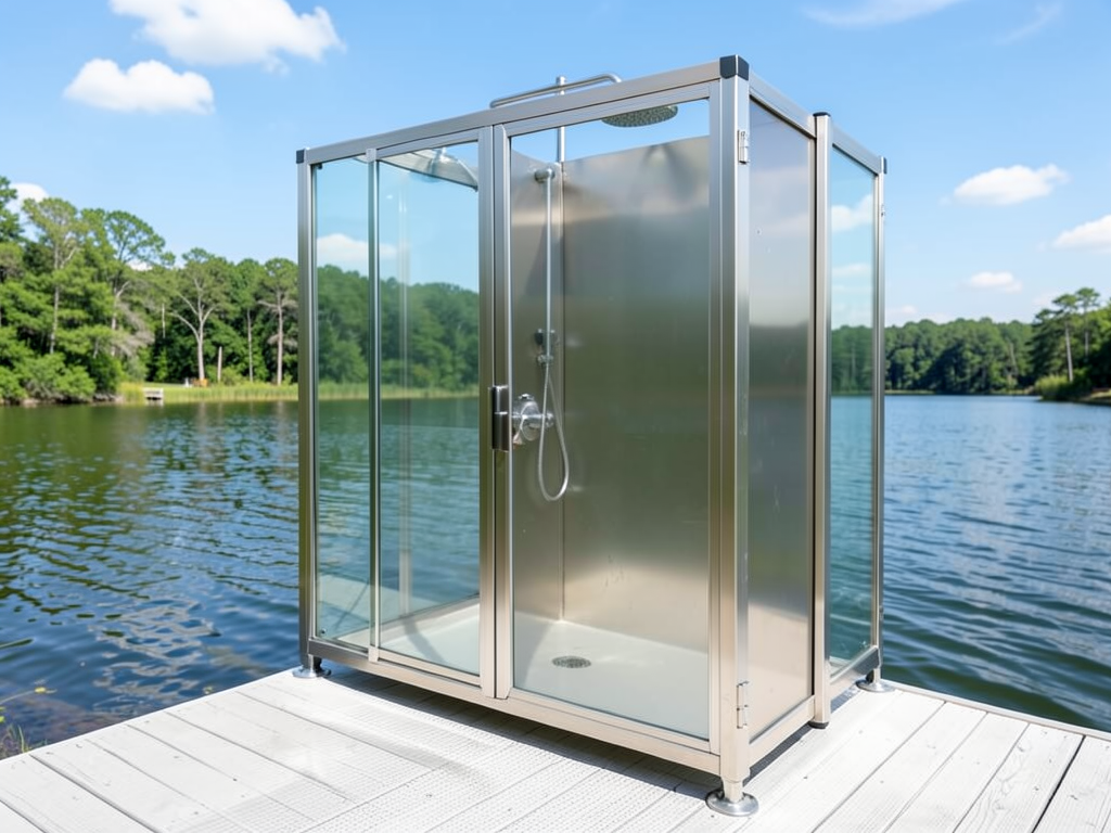 Installing an Outdoor Shower for Your Lake Norman Pool or Dock