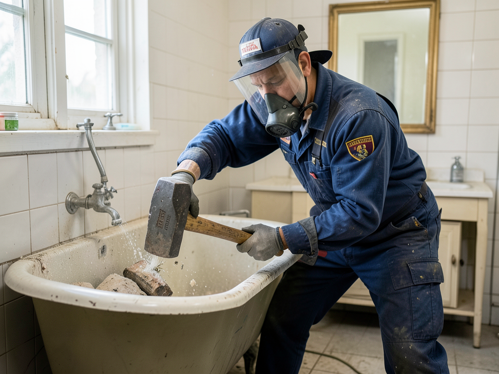 Replacing the heavy cast iron tub in your vintage Charlotte bathroom